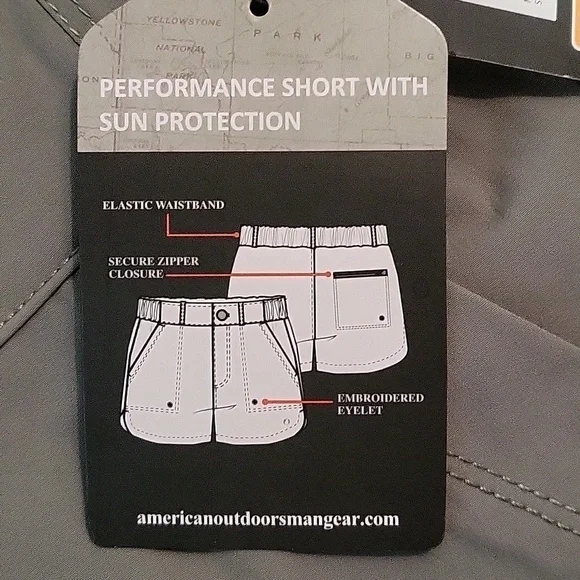 The American Outdoors for Women Green Elastic Waist SPF 30 Shorts Hiking Size XL - Picture 5 of 13